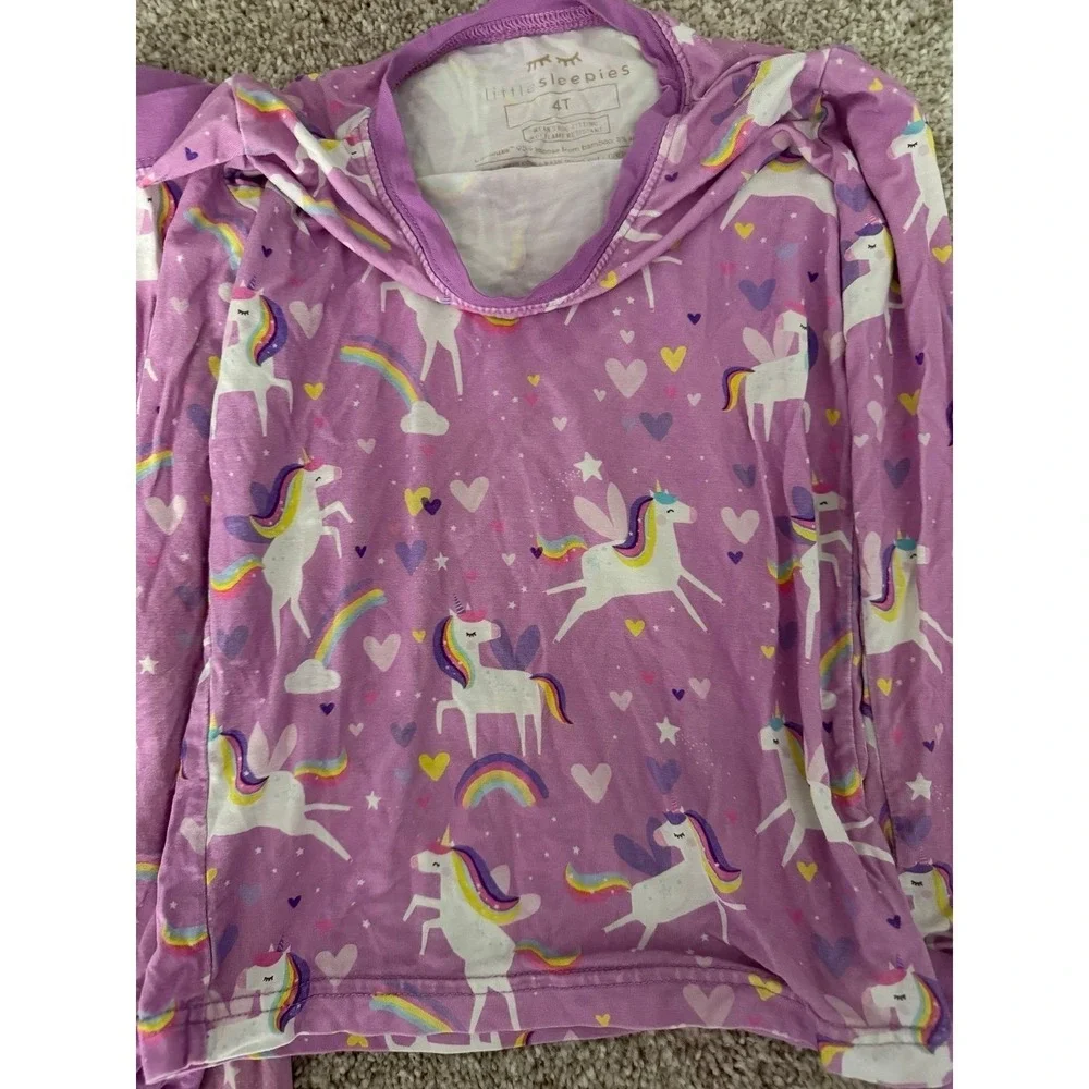 Little Sleepies Sienna's Unicorns Two-Piece Pajama Set Size 4